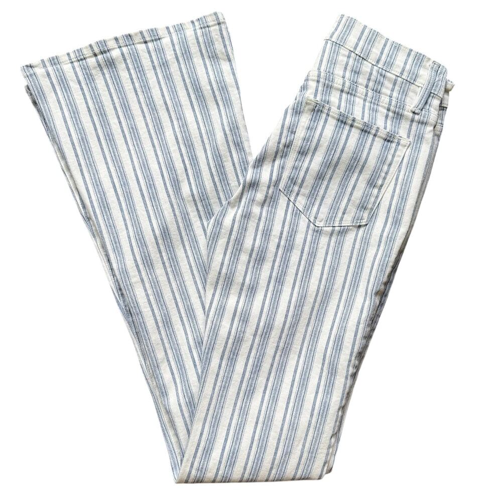 Frame Le High Flare Striped Jeans Dutch Blue Multi Sz 25